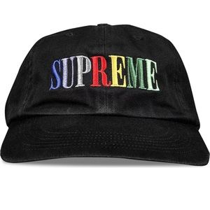 Supreme multi color 6 panel hat